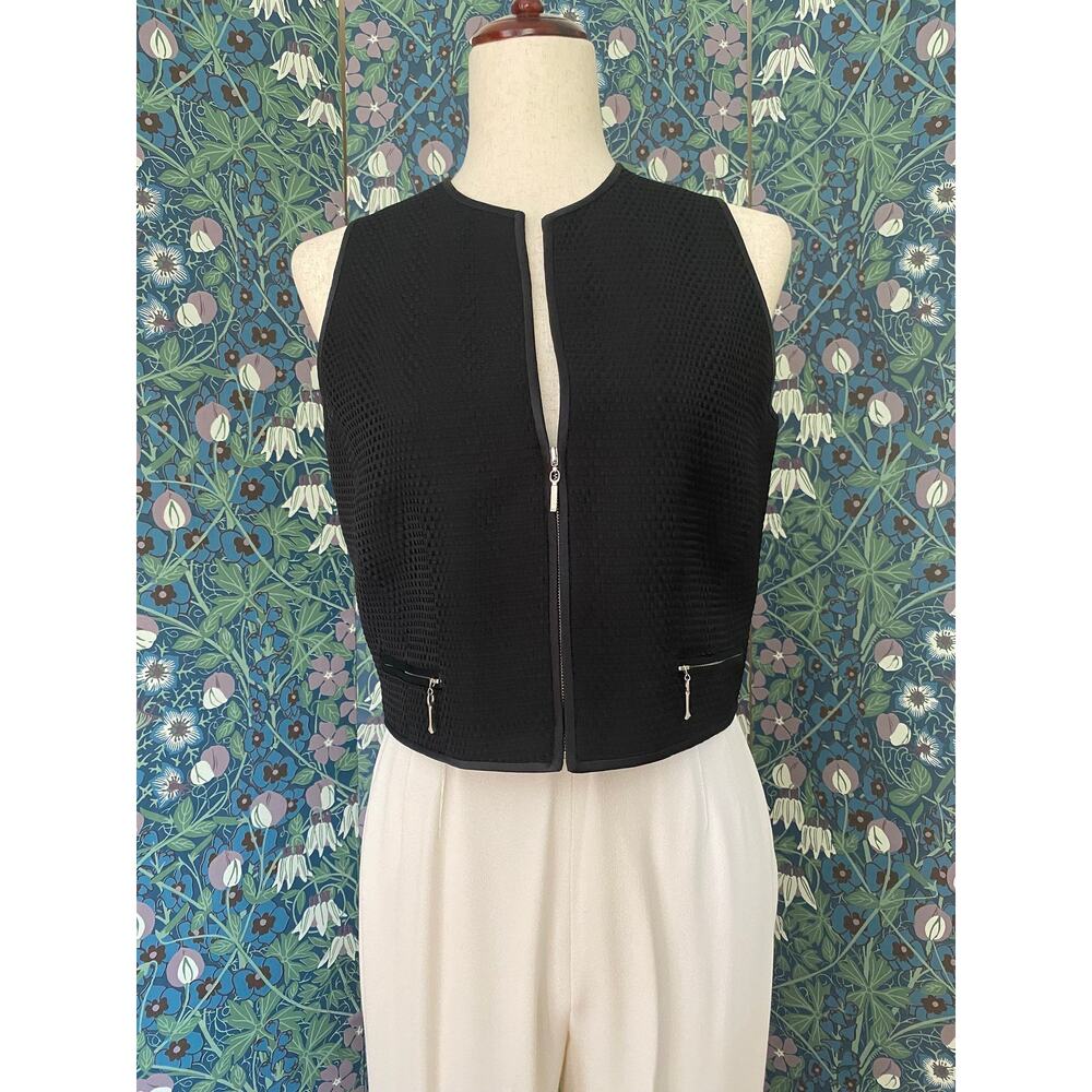 Vintage Emanuel Ungaro 3 piece pantsuit in white and black, size 6 - Picture 8 of 10